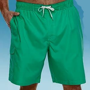 NWT St. John's Bay 11" inseam Solid Cargo Swim Trunks Size L